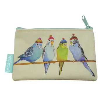 Emma Ball Budgies in Beanies Purse Coin