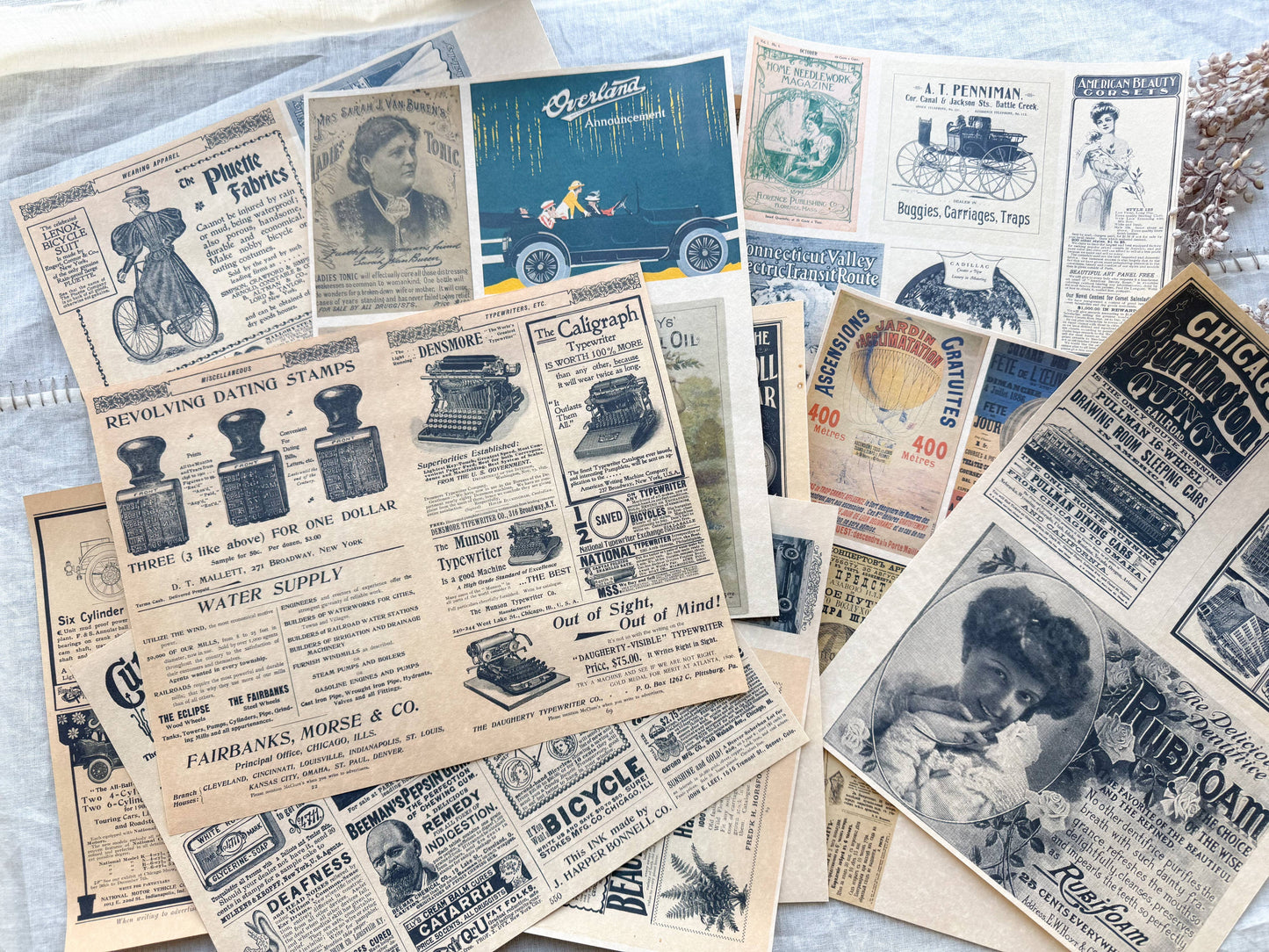 Junk Journal Page Pack- Advertising