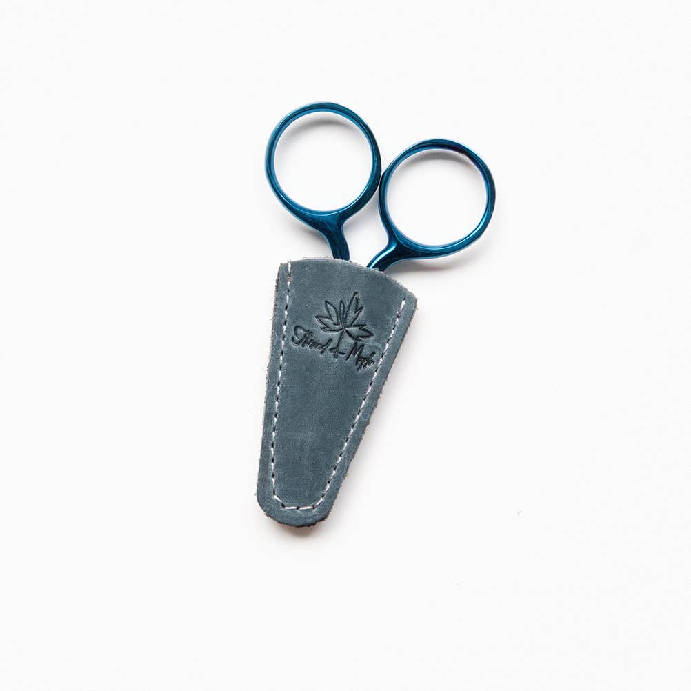 Mini Scissors with Leather Sheath by Thread and Maple