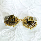 Blue & Gold Cinch Clip, Gilded Sweater Clasp KardiKlip