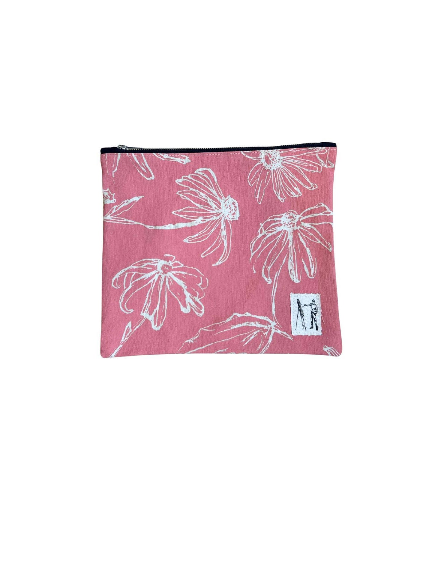Coral Pink Zippered Pouch