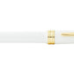 Bailey Light™ Polished White Resin and Gold Tone Fine Nib Fountain Pen