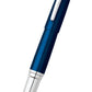 ATX® Translucent Blue Lacquer Stainless Steel Medium Nib Fountain Pen