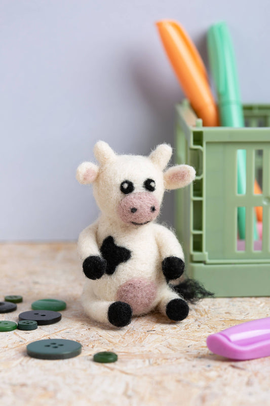 Cow Mini Needle Felting Kit | Complete Craft Kit