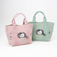 Kusuguru Japan Canvas Tote Bag with Embroidered Cat