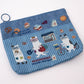 Kusuguru Japan Cat Card Holder Coin Purse Pouch