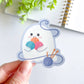 Cute Knitting & Crochet Ghost Waterproof Matte Vinyl Sticker