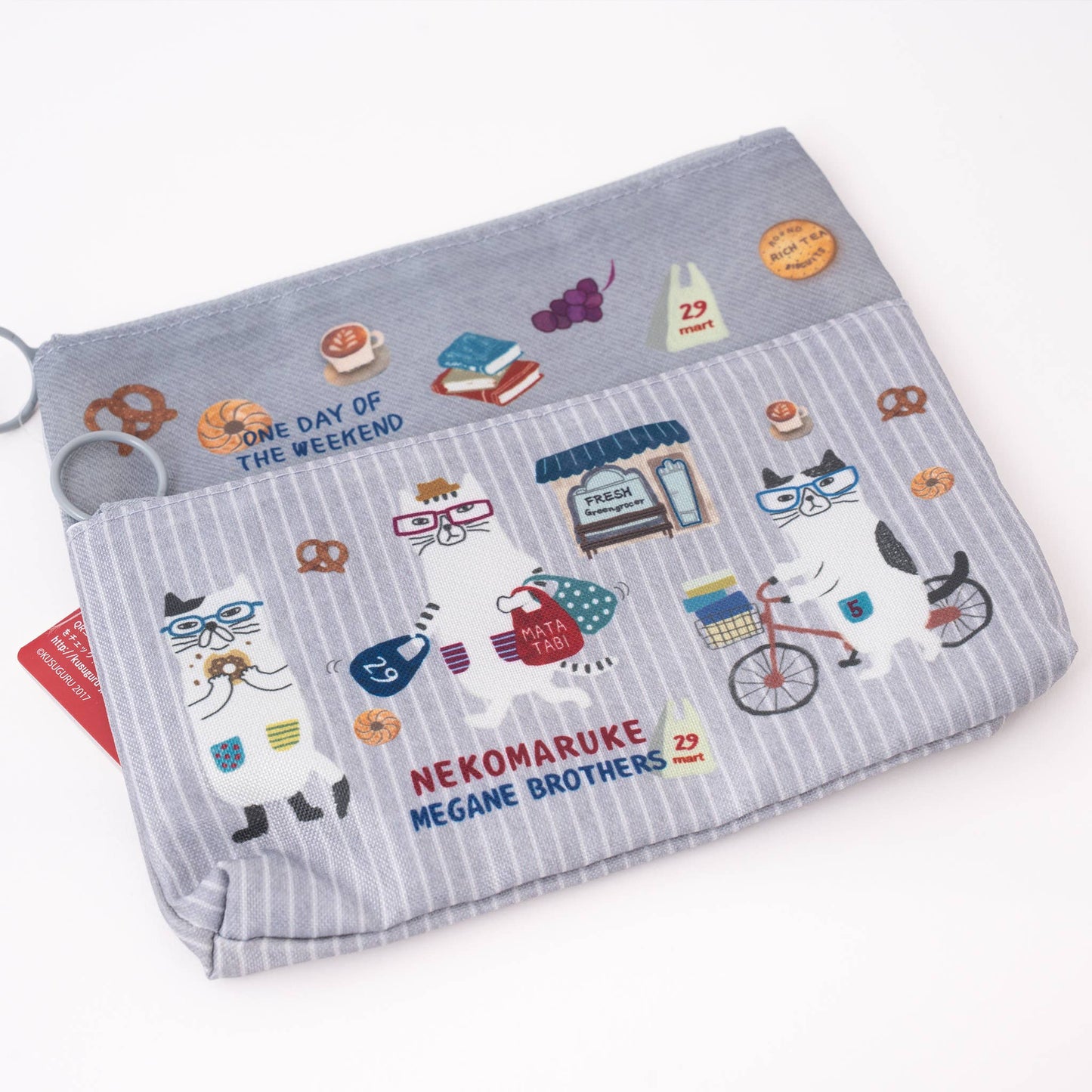 Kusuguru Japan Cat Card Holder Coin Purse Pouch