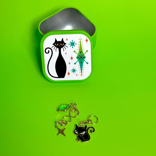 Stitch Markers and Tin by Lemonwood