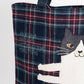 Kusuguru Japan Nago Cat Embroidered Small Tote - Navy Blue