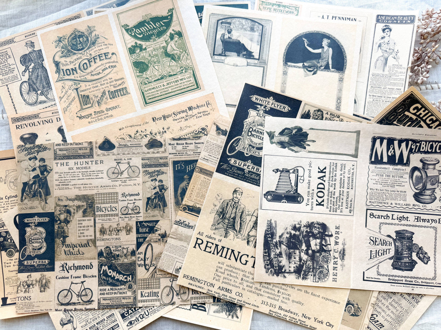 Junk Journal Page Pack- Advertising