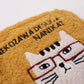 Kusuguru Japan Embroidered Glasses Cat Fluffy Plush Pouch