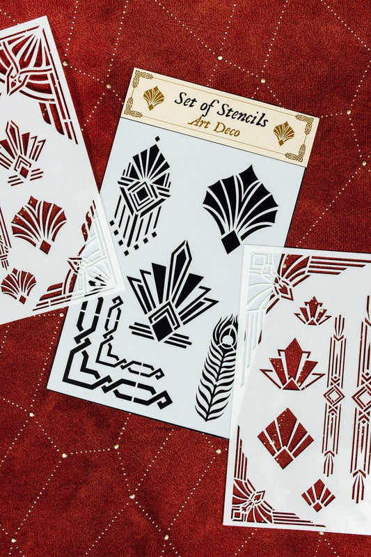 Art Deco Set of Stencils