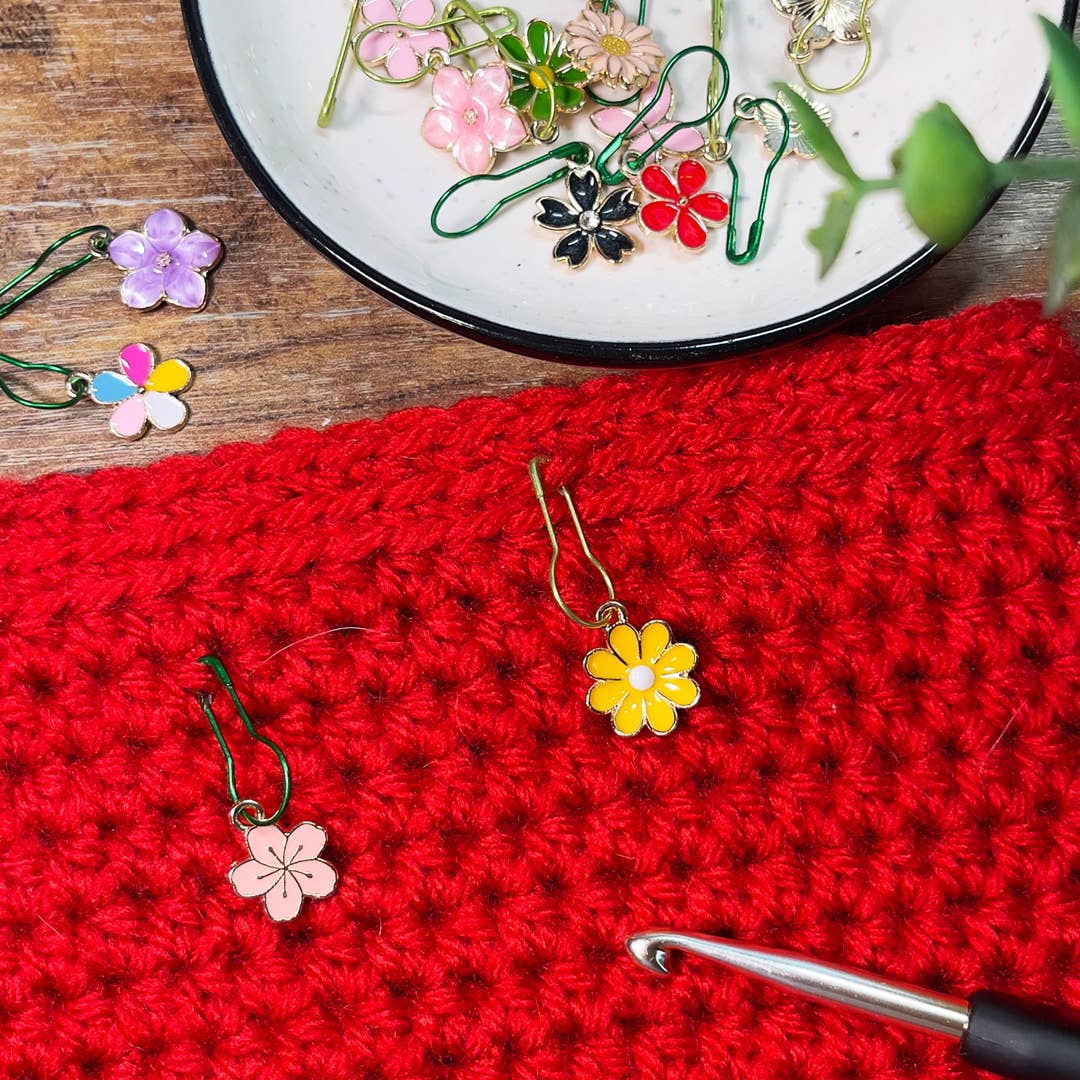 Flower Garden Stitch Marker Set