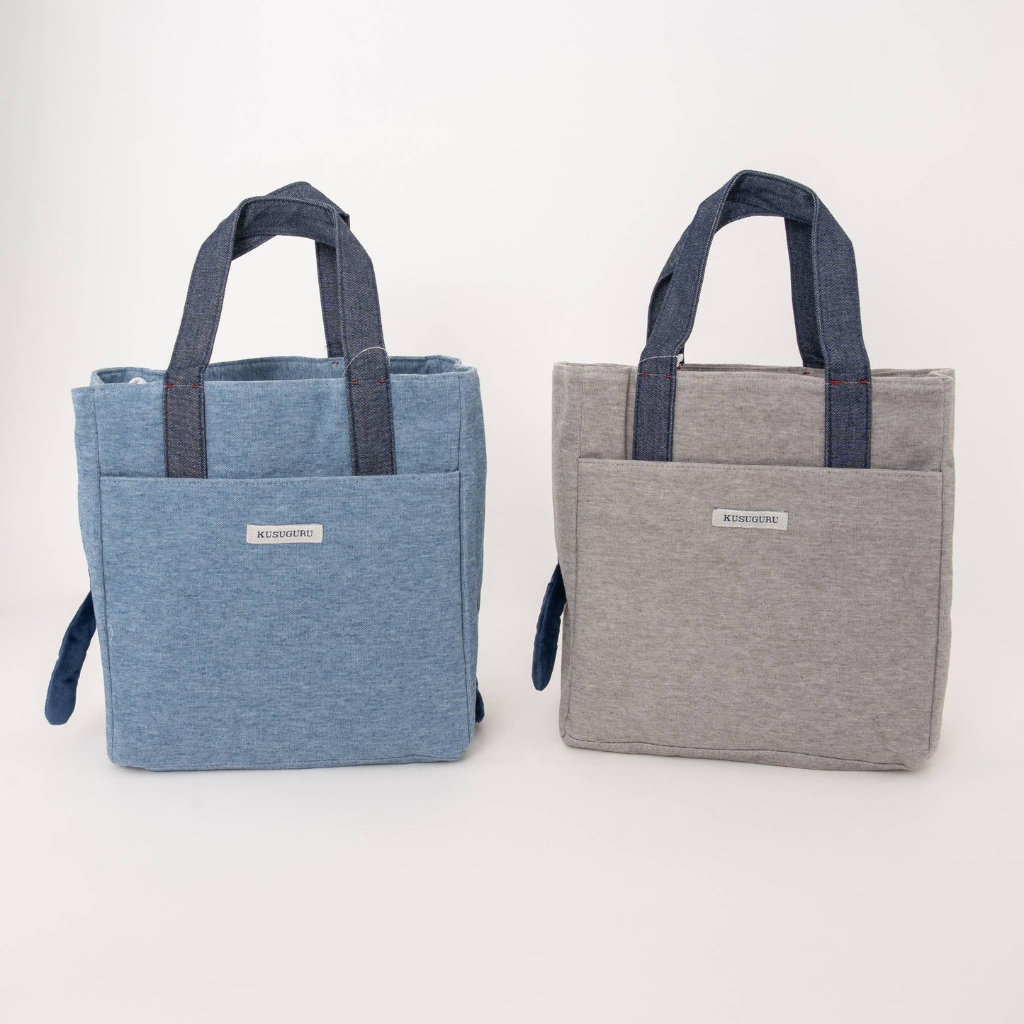 Kusuguru Japan Embroidered Cat Small Tote Bag - two color