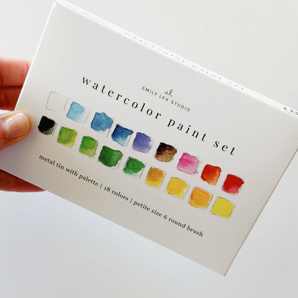 Watercolor Paint set 18 Colors with Brush by Emily Lex