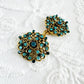 Blue & Gold Cinch Clip, Gilded Sweater Clasp KardiKlip