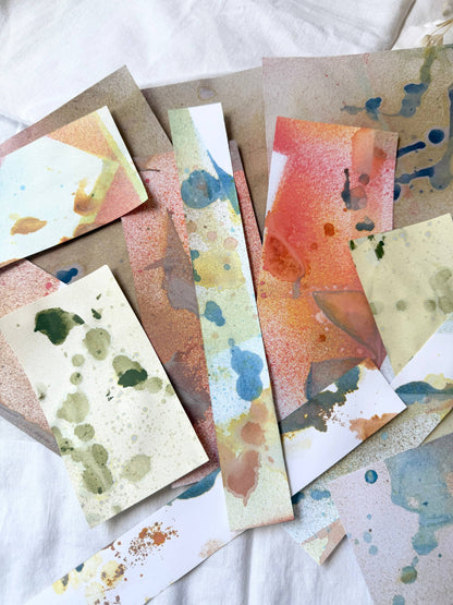 Dyed Paper Pack- Mixed Media Art Supplies