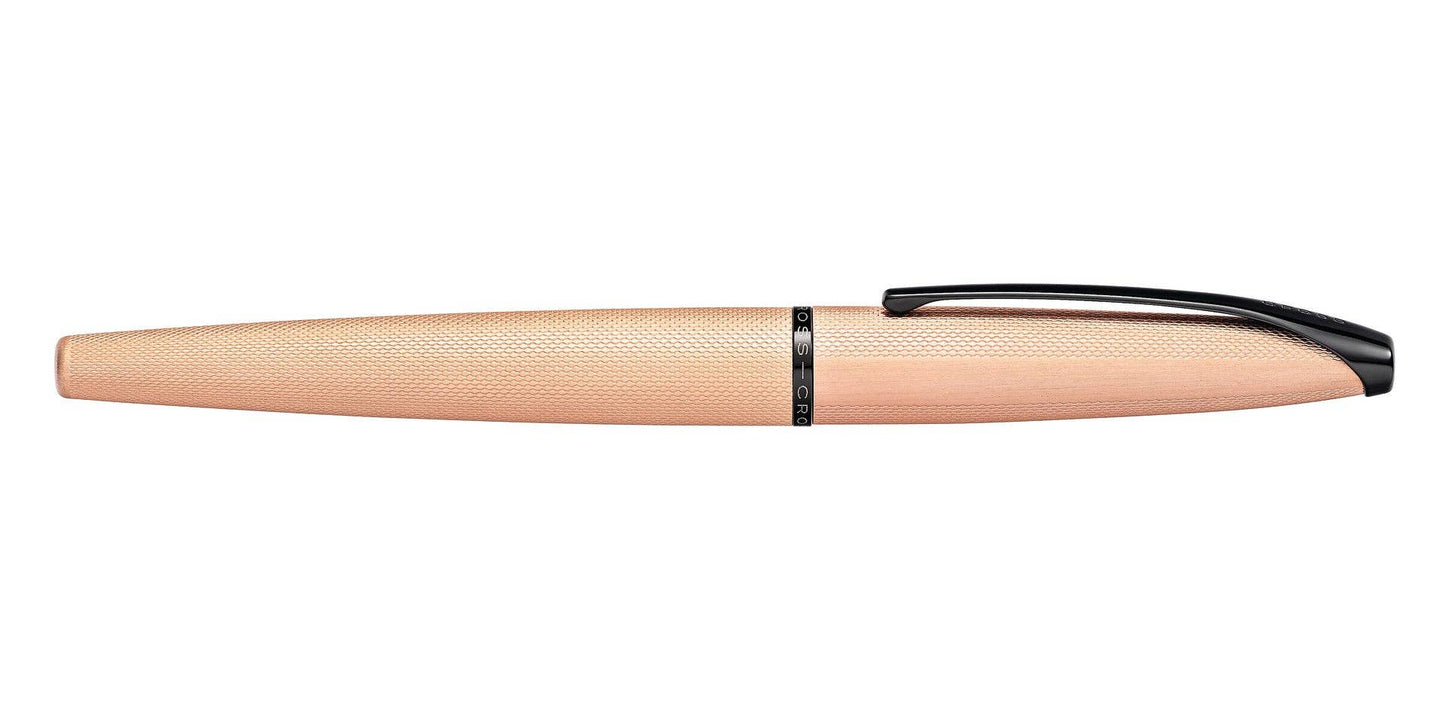ATX® Brushed Rose Gold Stainless Steel Medium Nib Fountain Pen