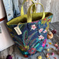 Knitting + Crochet Organizer Project Bag, Flora Hope Basket