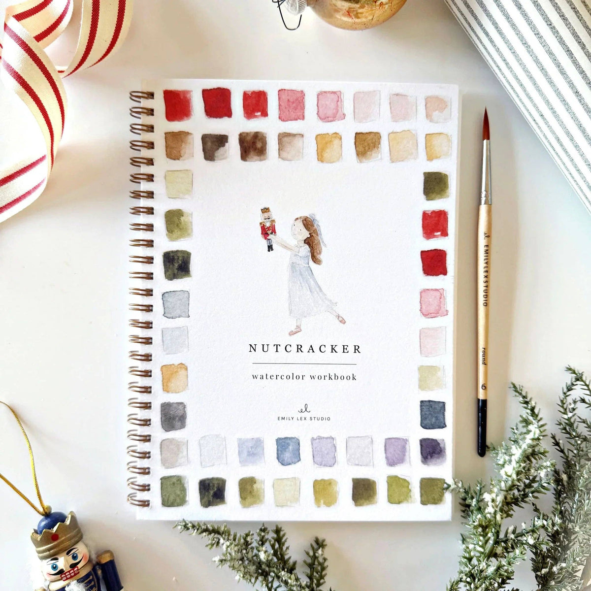 Nutcracker watercolor workbook by Emily Lux