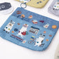 Kusuguru Japan Cat Card Holder Coin Purse Pouch