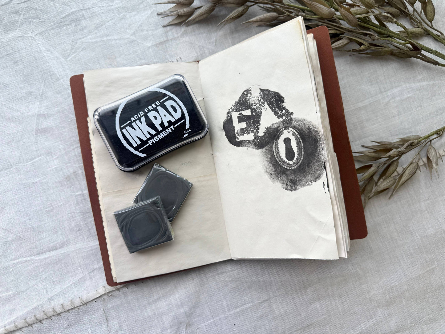 Travel Journal with Impression Stamping Kit