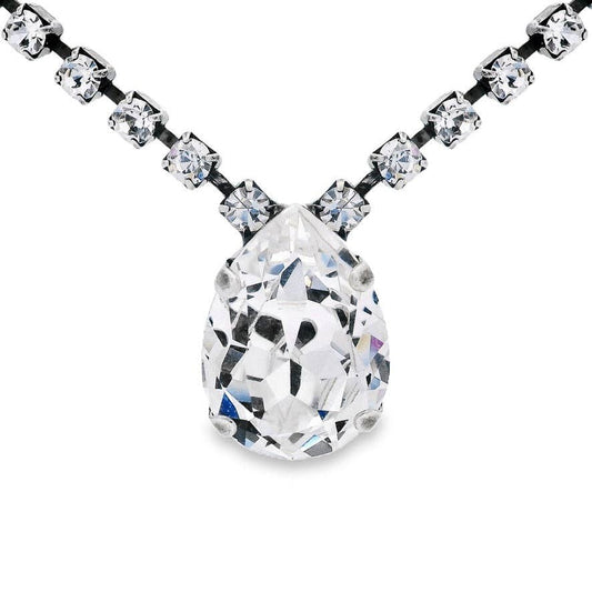 Milli Necklace in Antique Silver / Clear by Tova