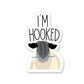 I'm Hooked Crocheting Sheep Vinyl Sticker