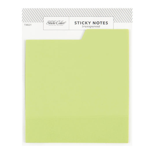 Tabbed Transparent Sticky Notes - Green