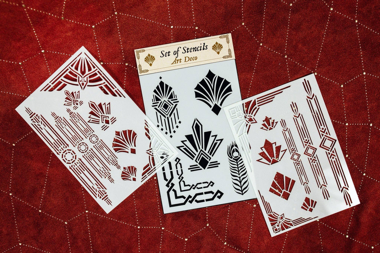 Art Deco Set of Stencils