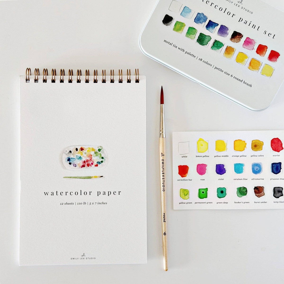Spiral watercolor paper pad by Emily Lux