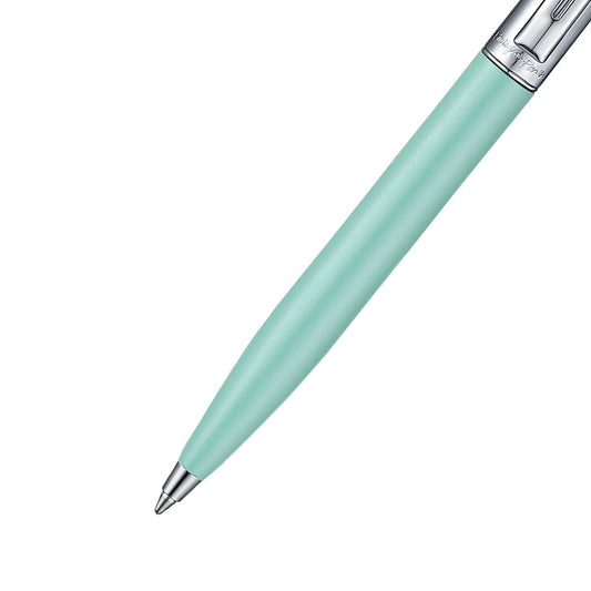 Sheaffer Sentinel Emily in Paris 321 Green Matte Finish Ballpoint Pen with Chrome-Plated Trims and Heart-Shaped Clip Emblem