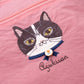 Kusuguru Japan Embroidered Cat Crossbody Bag Lightweight