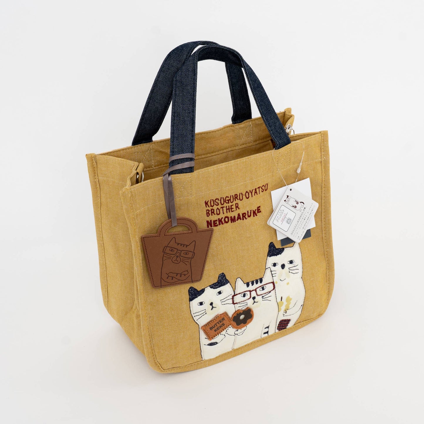 Kusuguru Japan | Signature Embroidered Cat 3-Way Canvas Bag