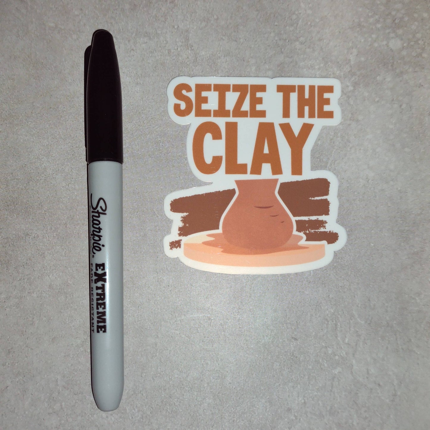 Seize the Clay | Pottery Maker Sticker | Ceramic Sticker