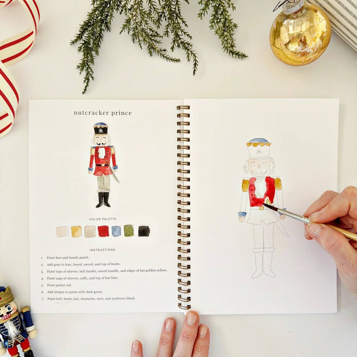 Nutcracker watercolor workbook by Emily Lux