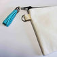 Crochet & Knit Collage Small Canvas Pouch Bag, Custom