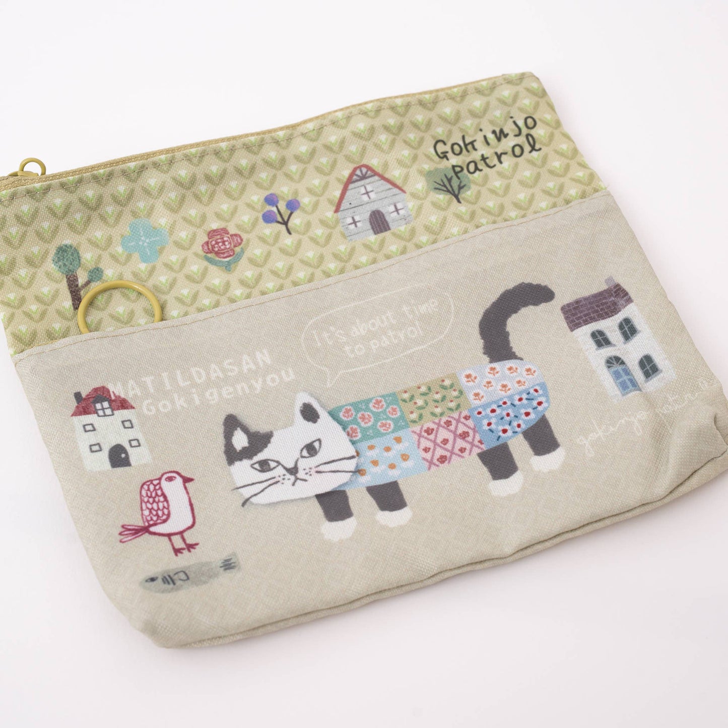 Kusuguru Japan Cat Card Holder Coin Purse Pouch