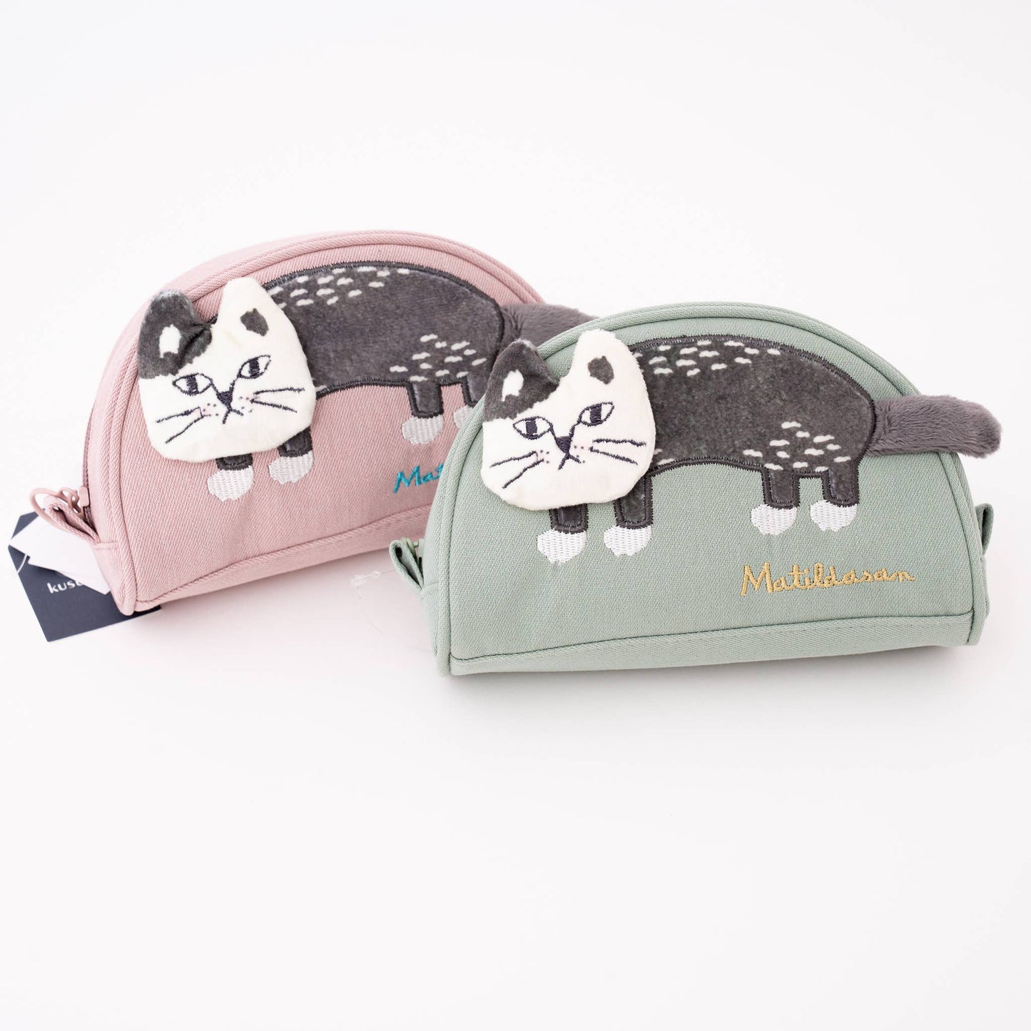 Kusuguru Japan Matildasan Cat Canvas Cosmetic Pouch Organize