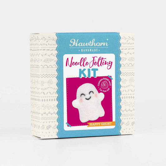 Happy Ghost Mini Needle Felting Kit | Beginner Craft Kit