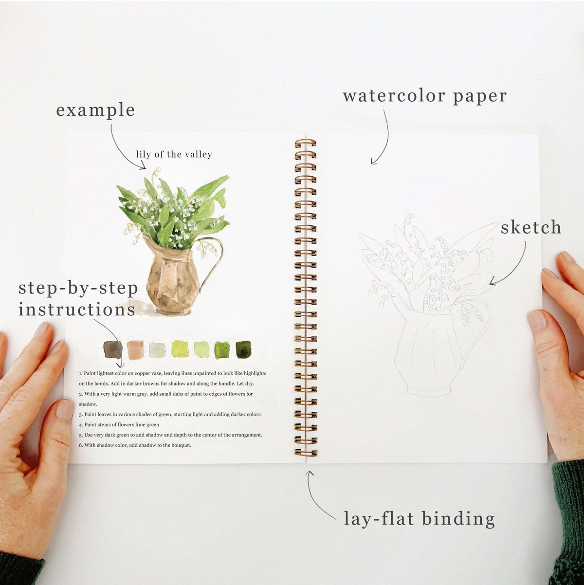 Bouquets Watercolor Workbook by Emily Lex