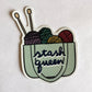 Stash Queen Yarn Vinyl Sticker - Knitting Knit Fiber Wool