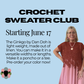 Crochet Sweater Club Ginkgo (Pre-order Yarn Color)