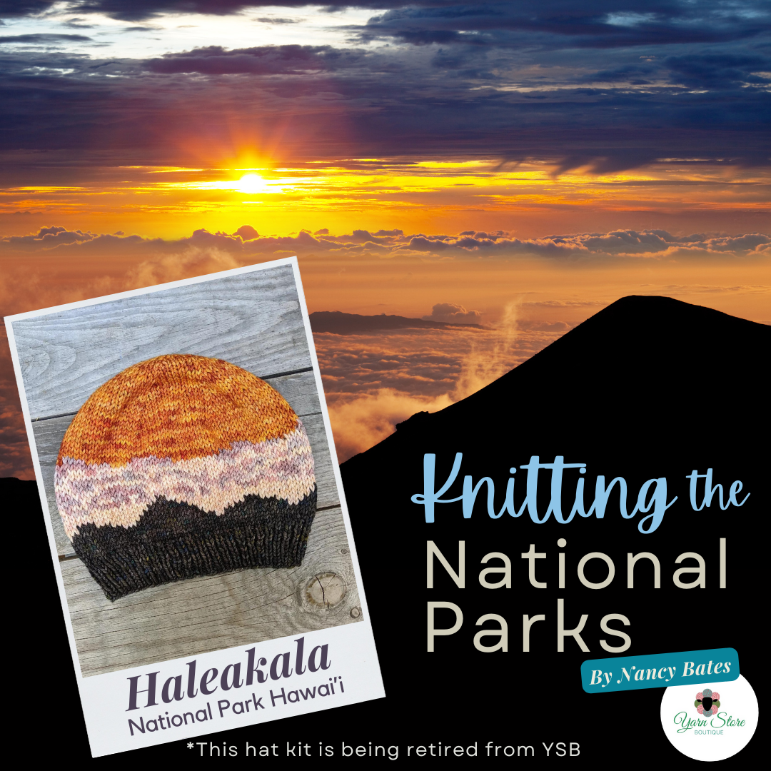 Haleakala Hat Knitting the National Parks (Retiring this kit)