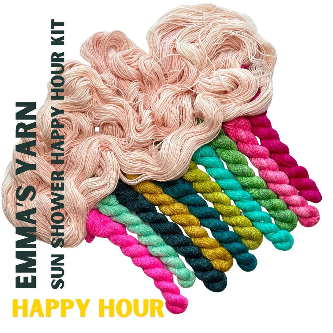 Sun Shower Happy Hour Shawl Kit by Emma's Yarn