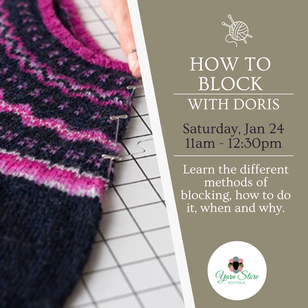 How to Block your Knitting or Crochet Workshop