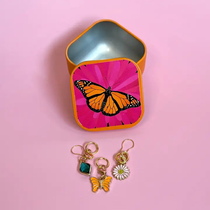 Stitch Markers and Tin by Lemonwood