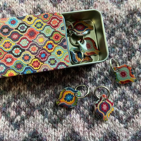 Emma Ball Mystical Lantern Stitch Markers in a Tin Set