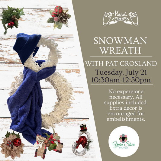 Snowman Wreath Workshop with Pat (Christmas in July)